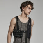 PUNK RAVE Men's Punk Big-Pocket Buckle Harness