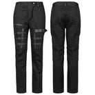 Punk Rave Men's Punk Buckle Splice Woven Pants