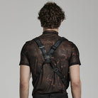 PUNK RAVE Men's Punk Camouflage Rivet Armor
