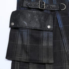 PUNK RAVE Men's Punk Color Gradient Plaid Kilt