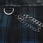 PUNK RAVE Men's Punk Color Gradient Plaid Kilt