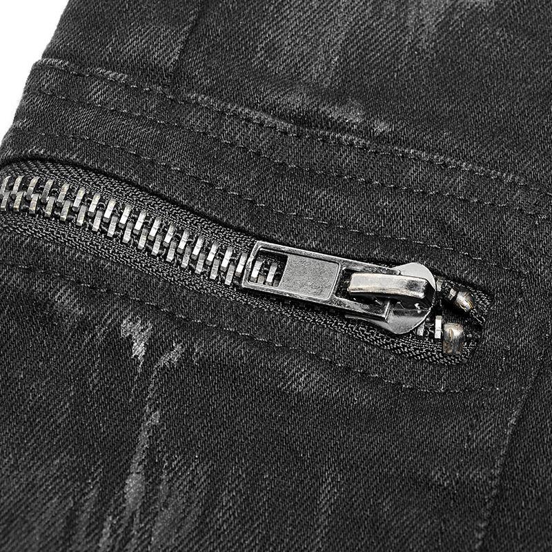 Men's Punk Distressed Jeans