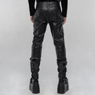 PUNK RAVE Men's Punk Faux Leather Pants