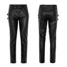 PUNK RAVE Men's Punk Faux Leather Pants