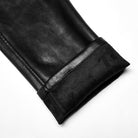 PUNK RAVE Men's  Punk Faux Leather Pants with Strap