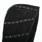 PUNK RAVE Men's Punk Irregular Distressed Tank Top with Hood