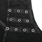 PUNK RAVE Men's Punk Irregular Distressed Tank Top with Hood