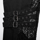 PUNK RAVE Herren Punk Mesh Splice Strap Pants