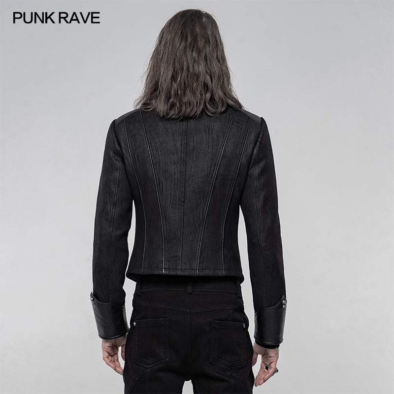 Men's Punk Metal Nail Short Coats