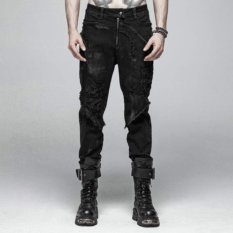 Pantalon gothique homme en tissu jacquard DEVIL FASHION