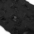 PUNK RAVE Men's Punk Ripped Gloves with Detachable Buckle