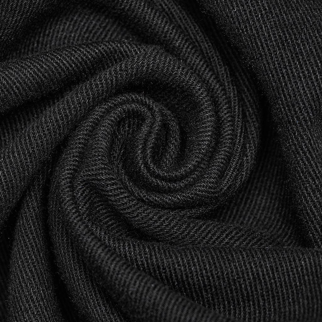 PUNK RAVE Herren Punk Ripped Mesh Splice Straight Pants