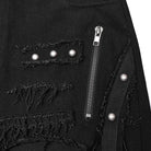 PUNK RAVE Herren Punk Ripped Mesh Splice Straight Pants