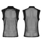 PUNK RAVE Men's Punk Rivet Mesh Tank Top