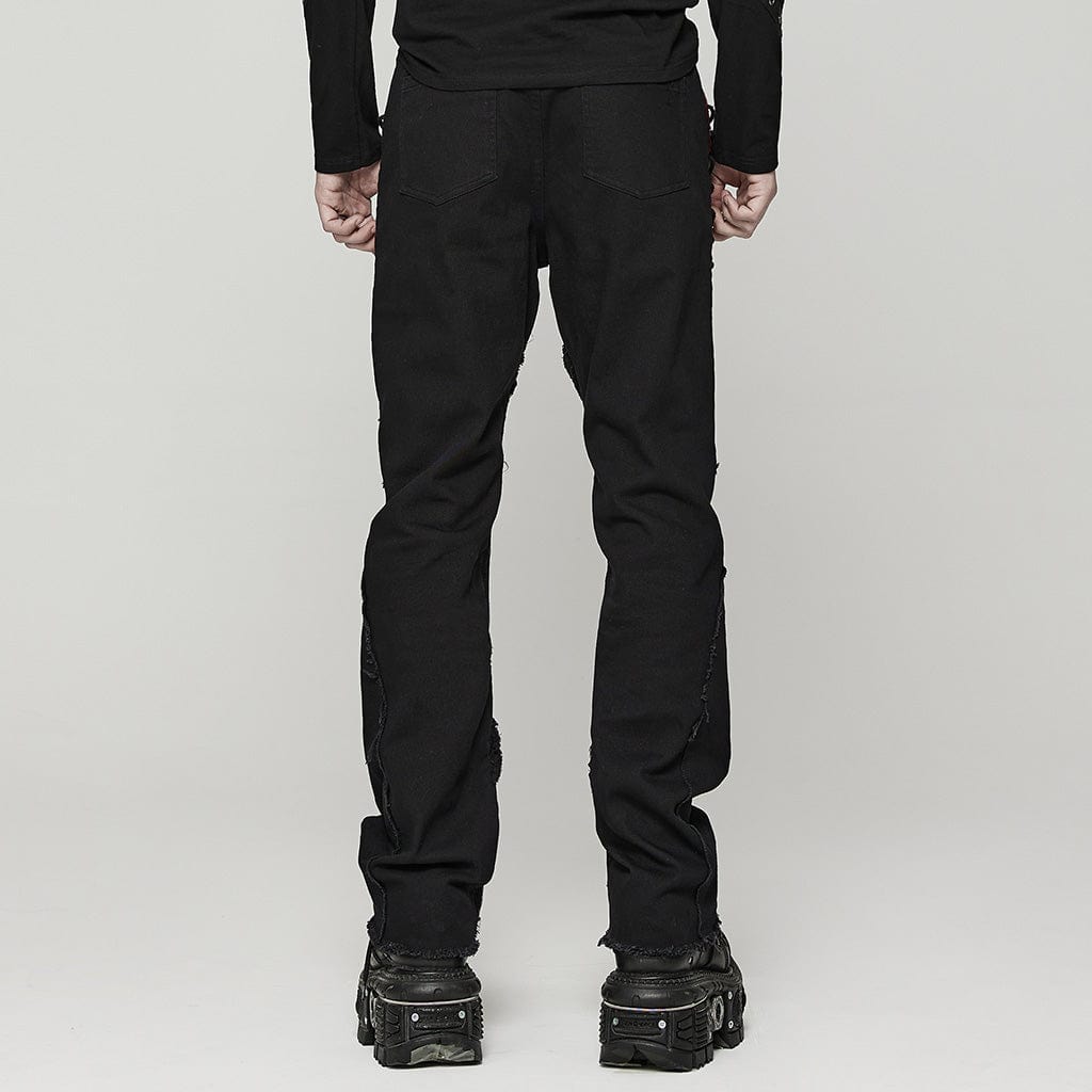 PUNK RAVE Herren Punk Spider Mesh Splice Hose