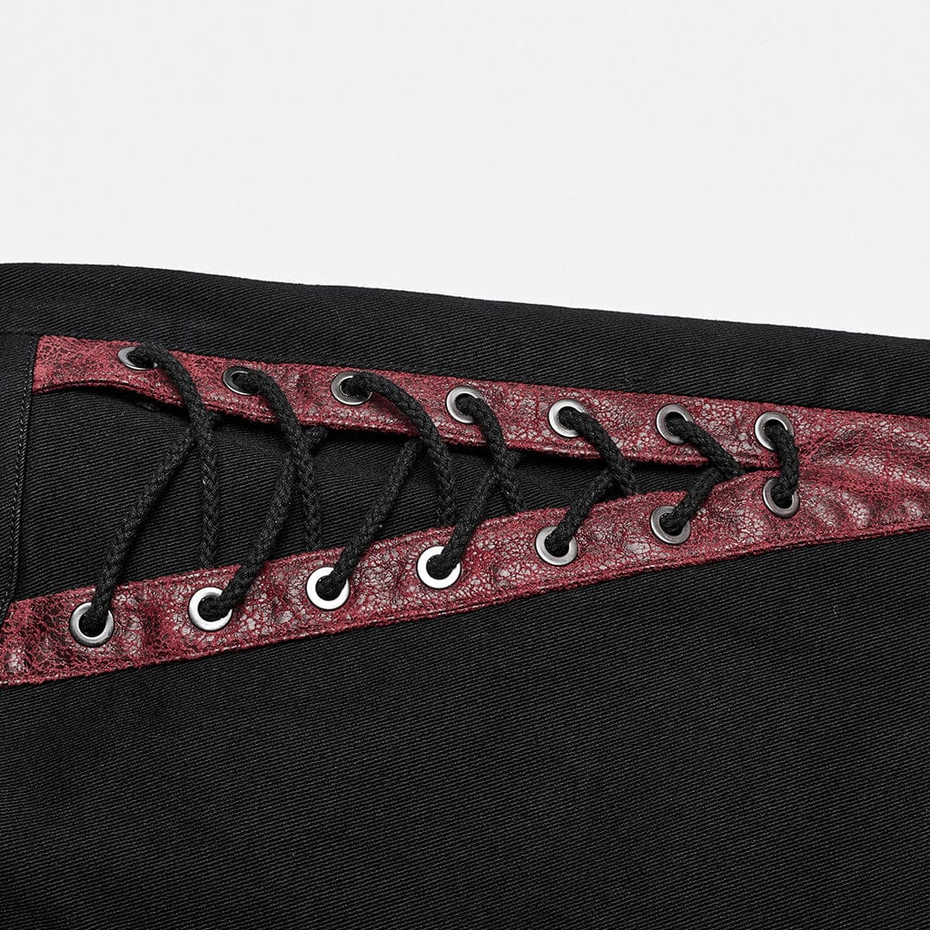 PUNK RAVE Herren Punk Spider Mesh Splice Hose