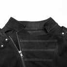 PUNK RAVE Men's Punk Stand Collar Asymmetric Zipper Vest