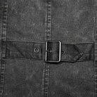 PUNK RAVE Men's Punk Stand Collar Buckle Distressed Vest