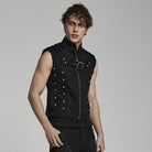 PUNK RAVE Men's Punk Stand Collar Vest