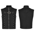 PUNK RAVE Men's Punk Stand Collar Vest