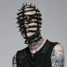 Punk Rave Men's Punk Strappy Rivet Cone Mask