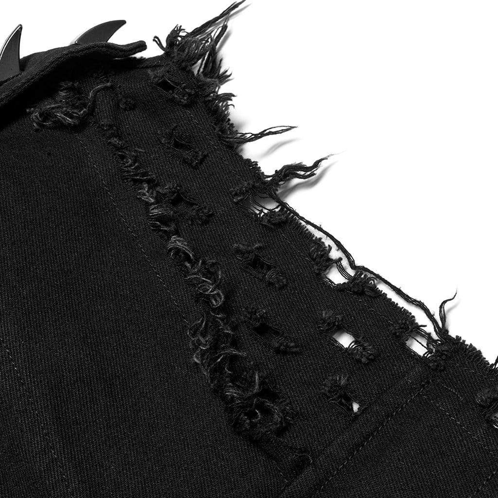 Men's Punk Irregular Ripped Casual Vest – Punk Design