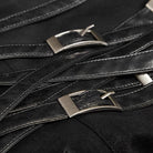 Falda larga con abertura lateral con hebilla Steampunk para hombre