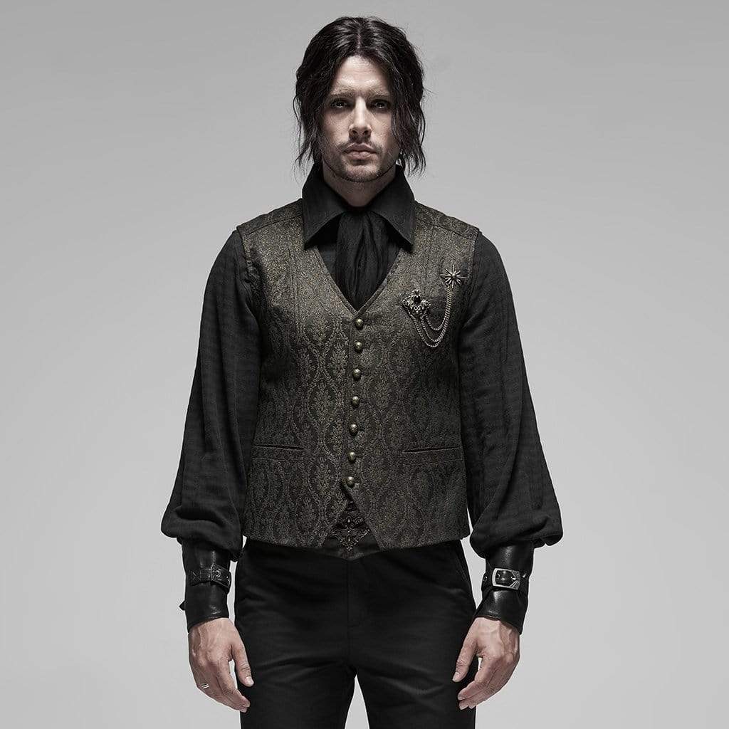 Men's Steampunk Gorgeous Jacquard Vests