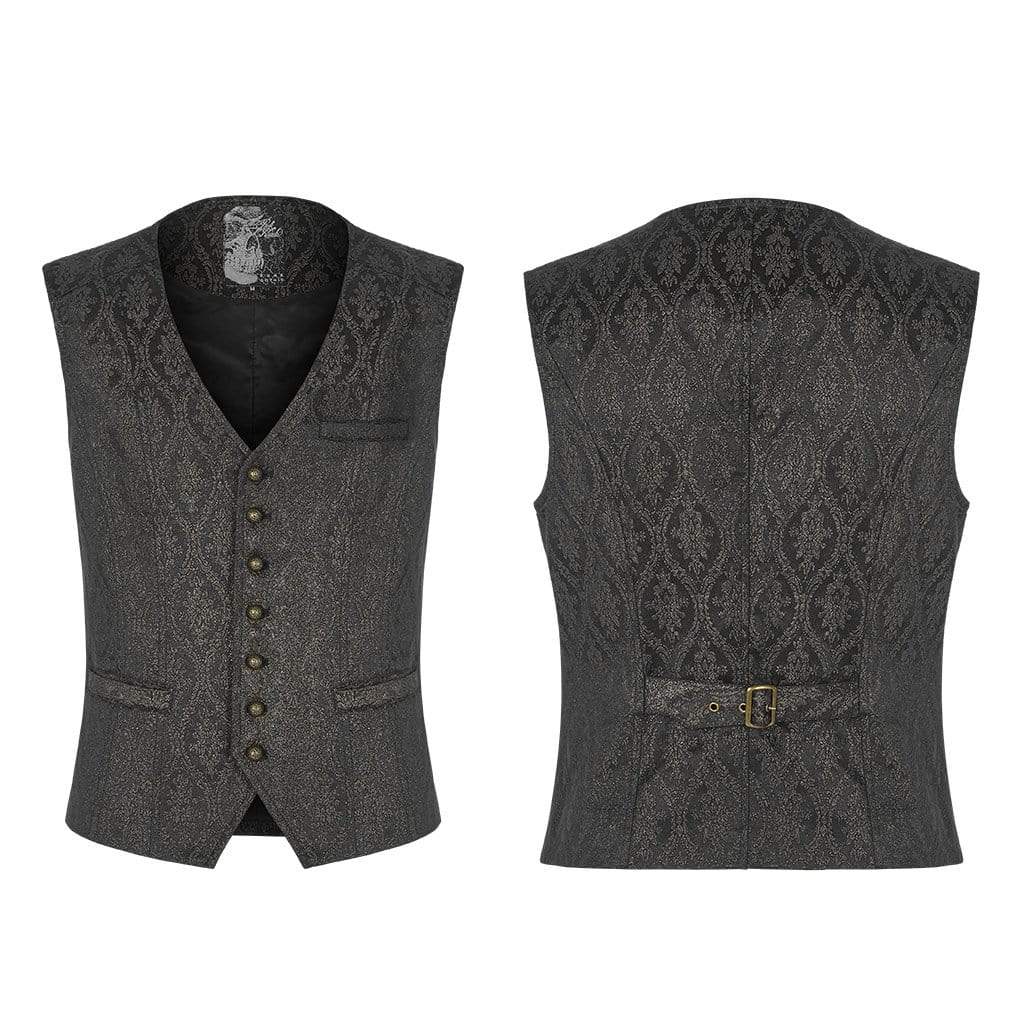 Men's Steampunk Gorgeous Jacquard Vests