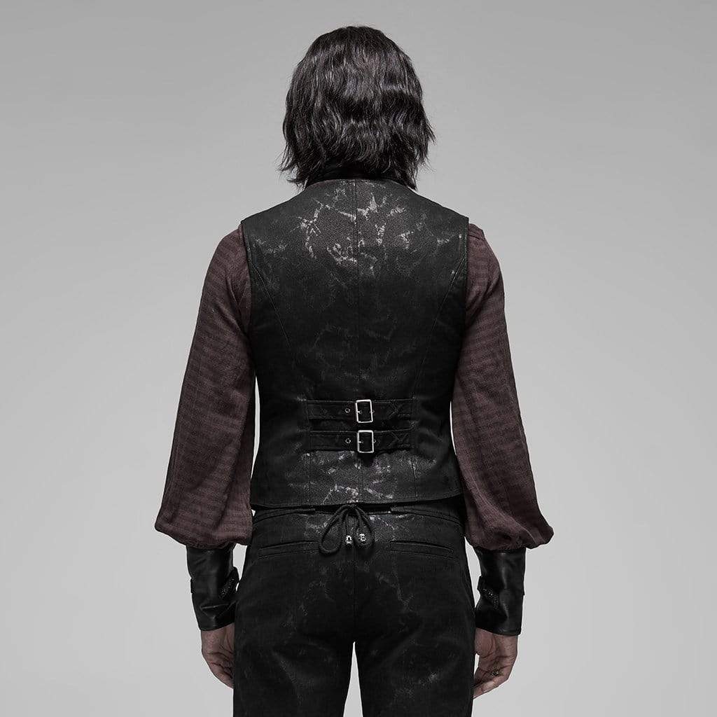 Men's Steampunk Mottled Stripes Vests