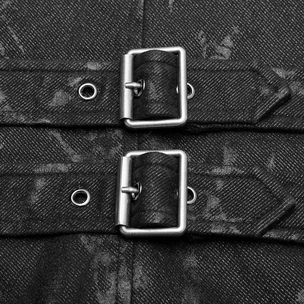 Men's Steampunk Mottled Stripes Vests