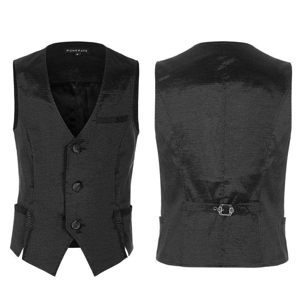 Men's Vintage Satin Plain Vests