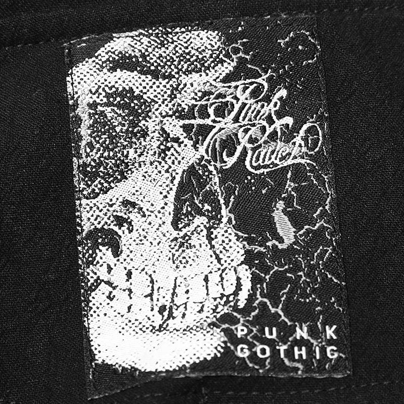 Punk Rave Men's Metal Buckles Deco Irregular Hem Long Uniform Cloak Y878