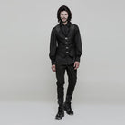 Punk Rave Men's Steampunk V-neck Metal Buckles Deco Waistcoat Vest Y862