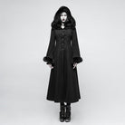 Frauen Steampunk Hooded Maxi Coat
