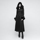 Frauen Steampunk Hooded Maxi Coat