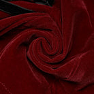 PUNK RAVE Women's Goth Floral Embroideried Puff Sleeved Velet Short Jackets