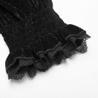 Women's Goth Stand Collar Floral Lace Velet Tops