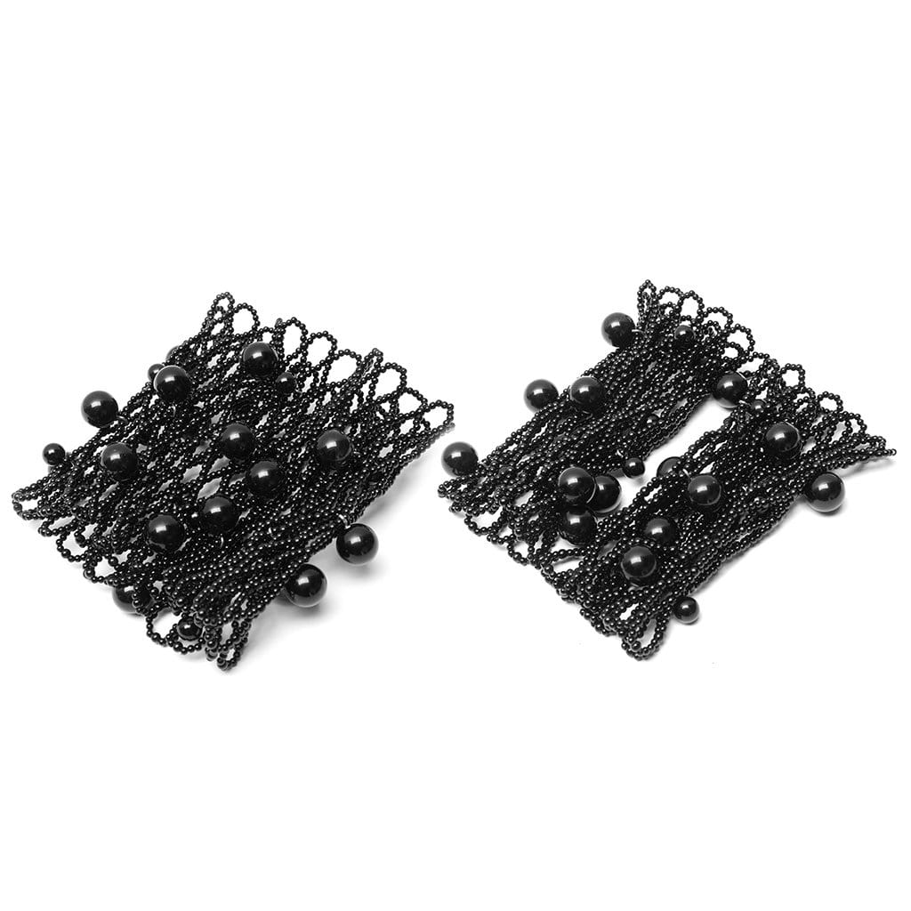 Women's Gothic Black Beaded Neckwears And Arm Sleeves