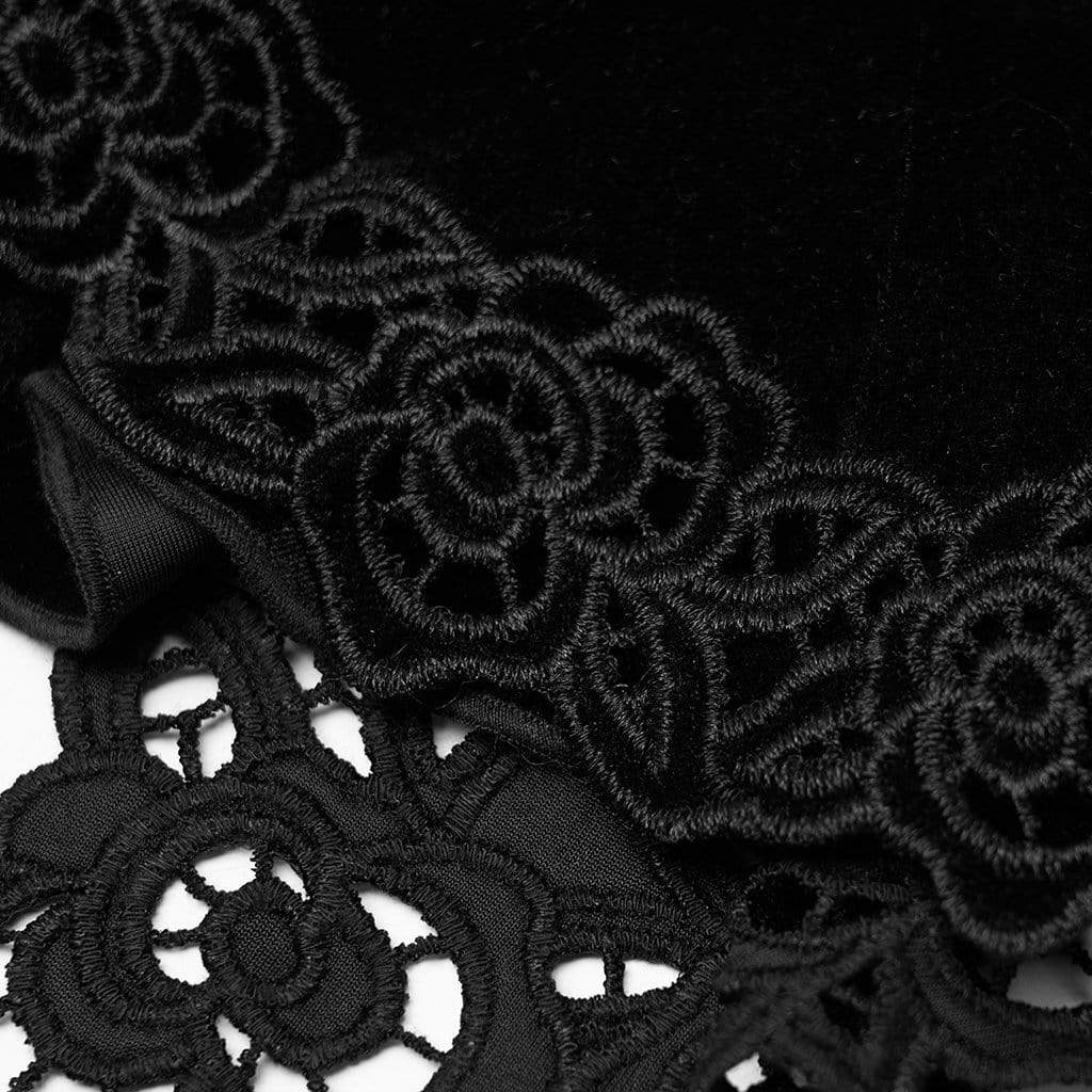 Women's Gothic Floral Front Zip Underbust Corsets