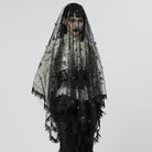 PUNK RAVE Gothic-Kopfbedeckung mit Blumenmuster für Damen