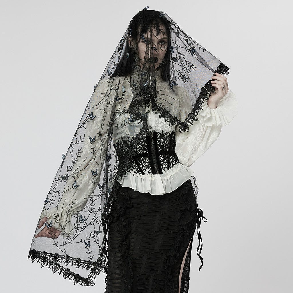 PUNK RAVE Women's Gothic Floral Headwear