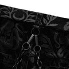 Punk Rave Women's Gothic Floral Velet Bell-bottoms with Metal Chain