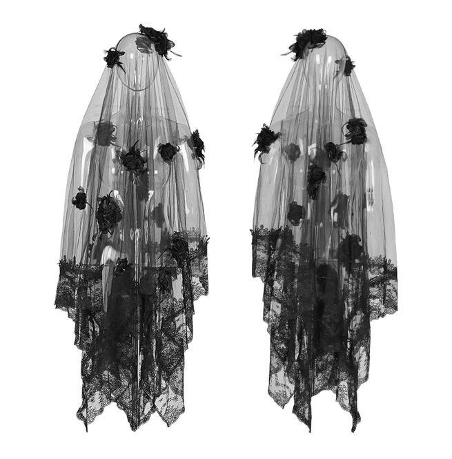 Women's Gothic Gorgeous Lace Floral Veil/Scarf