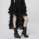 PUNK RAVE Gothic-Rock aus unregelmäßigem, mehrlagigem Netzstoff für Damen