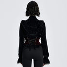 Women's Gothic Jacquard Lacing Underbust Corsets Red