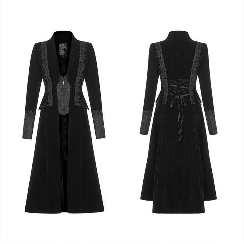 Women's Gothic Jacquard Slim Fitted Coats