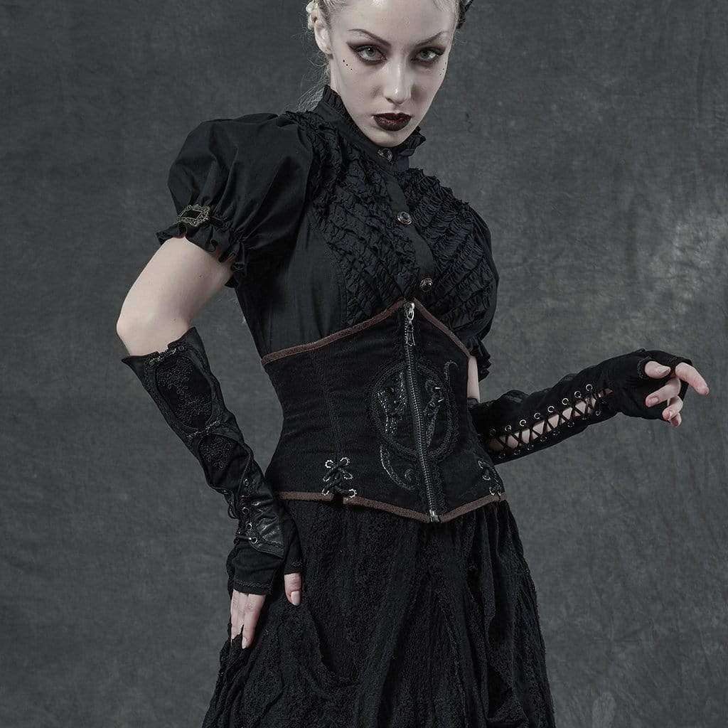 Women's Gothic Lace-up Crochet Arm Sleeves