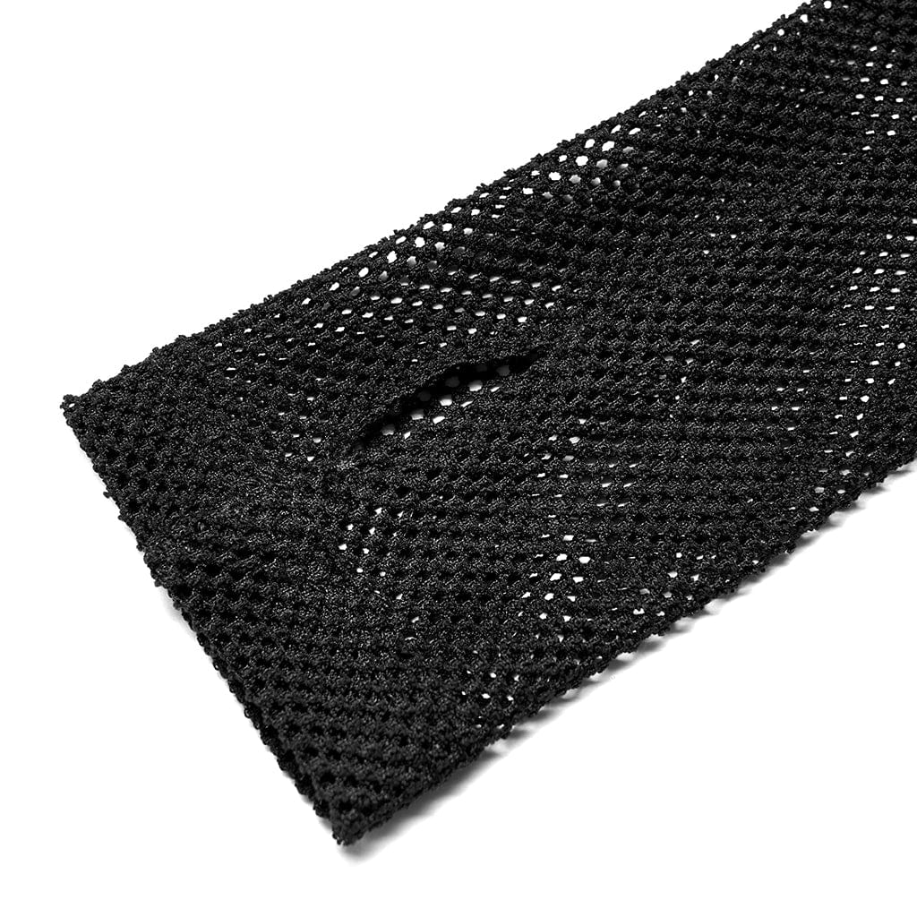 PUNK RAVE Women's Gothic Mesh Arm Sleeves with Detachable Choker