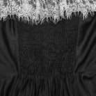 PUNK RAVE Women's Gothic Off Shoulder Lace Splice Dress
